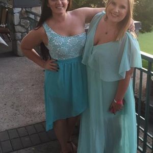 Gorgeous one shoulder hi-Lo dress